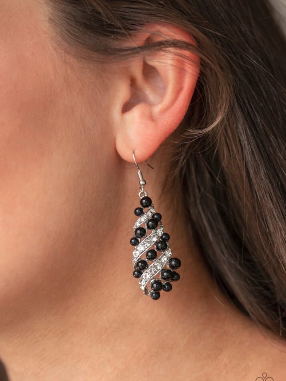 Paparazzi Jewelry Accessories - Ballroom Waltz - Black Earrings - Vintage